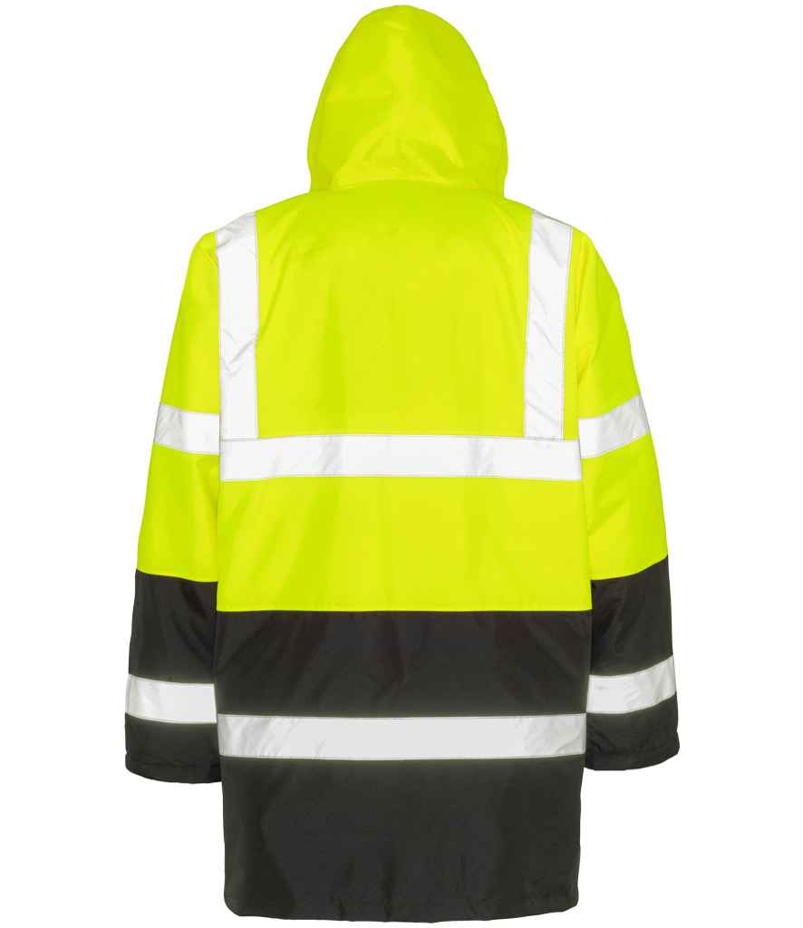 Result Core Motorway Two Tone Safety Jacket - Fluorescent Yellow/Black