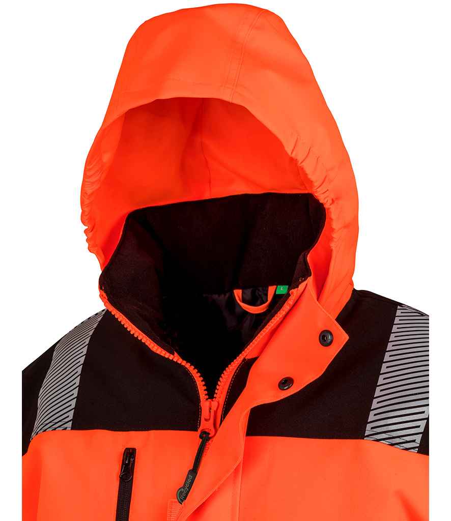 Result Safe-Guard Extreme Tech Printable Safety Soft Shell Jacket - Fluorescent Orange/Black
