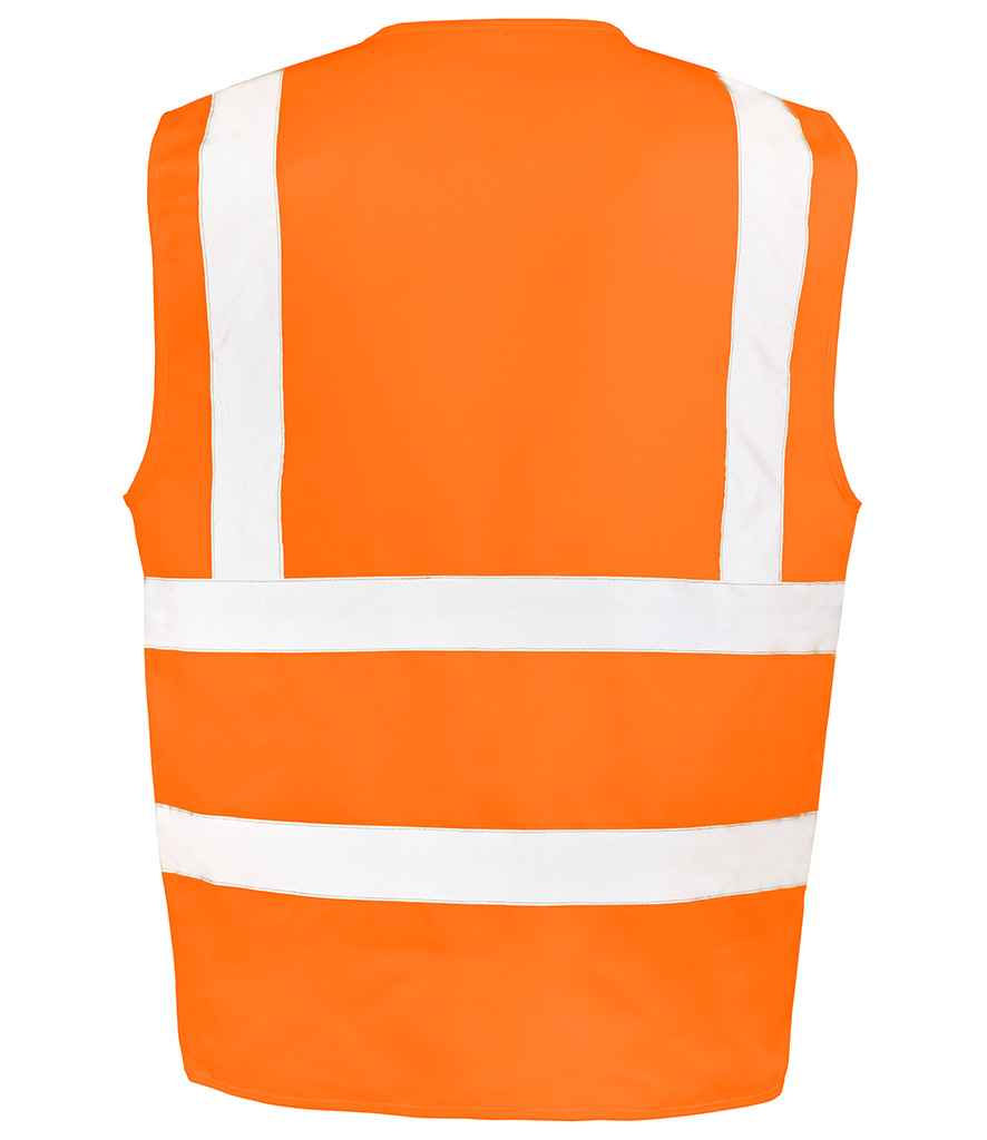 Result Safe-Guard Heavy Duty Poly/Cotton Security Vest - Fluorescent Orange