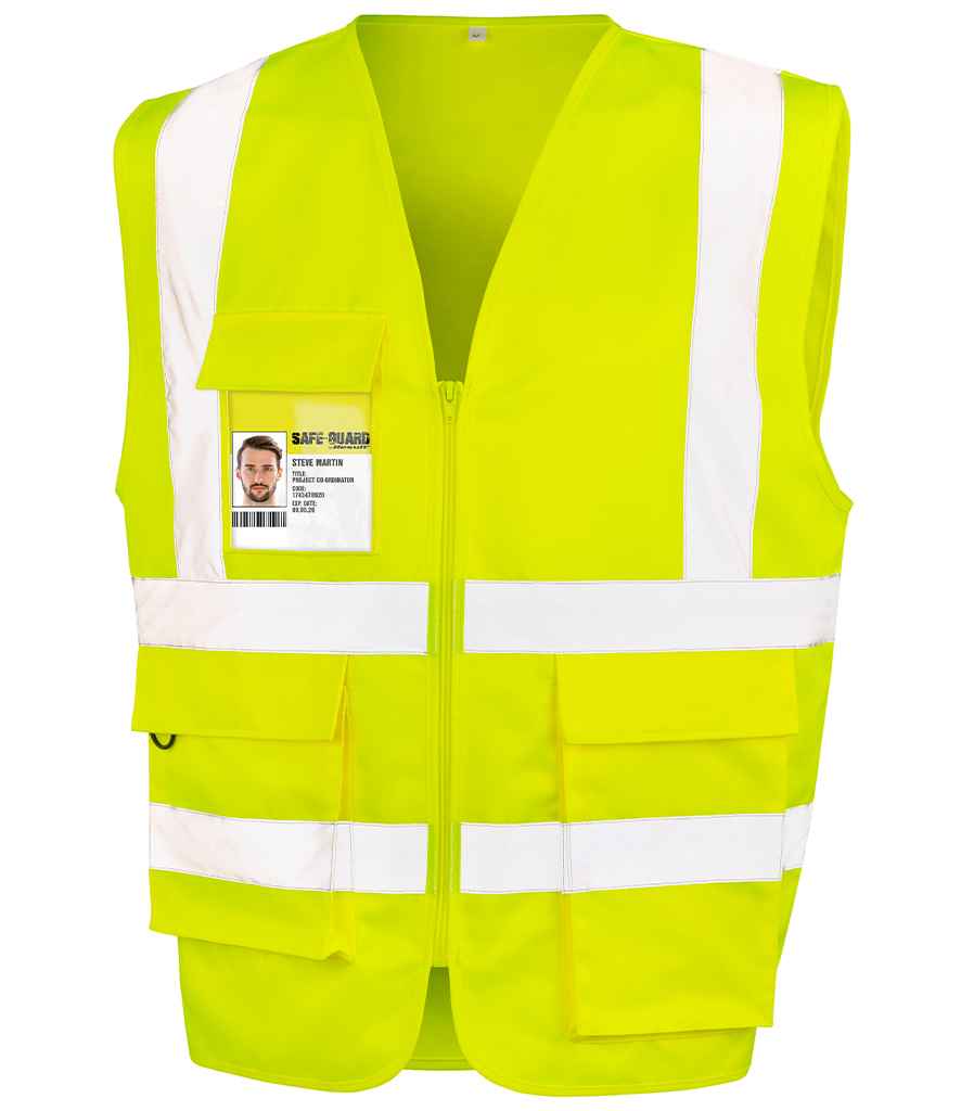 Result Safe-Guard Heavy Duty Poly/Cotton Security Vest - Yellow