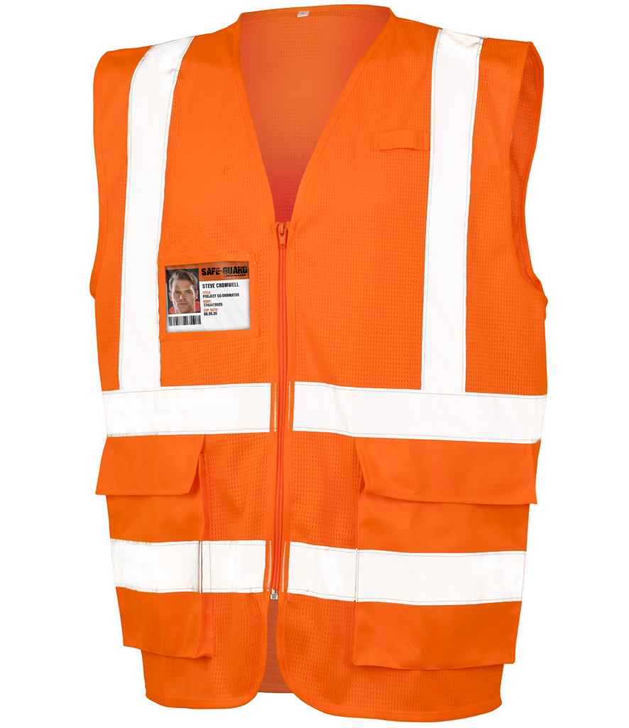 Result Safe-Guard Executive Cool Mesh Safety Vest - Fluorescent Orange