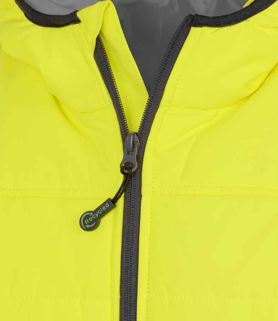 Result Recycled Ripstop Padded Safety Jacket - Fluorescent Yellow