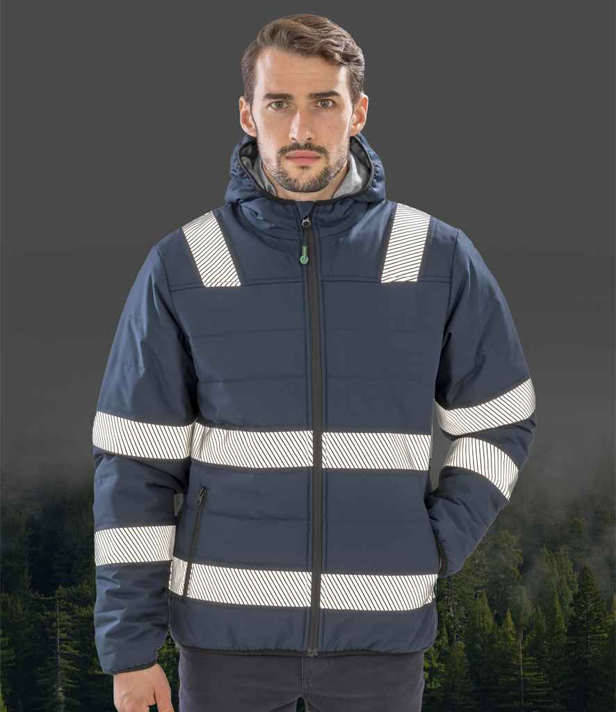 Result Recycled Ripstop Padded Safety Jacket - Navy