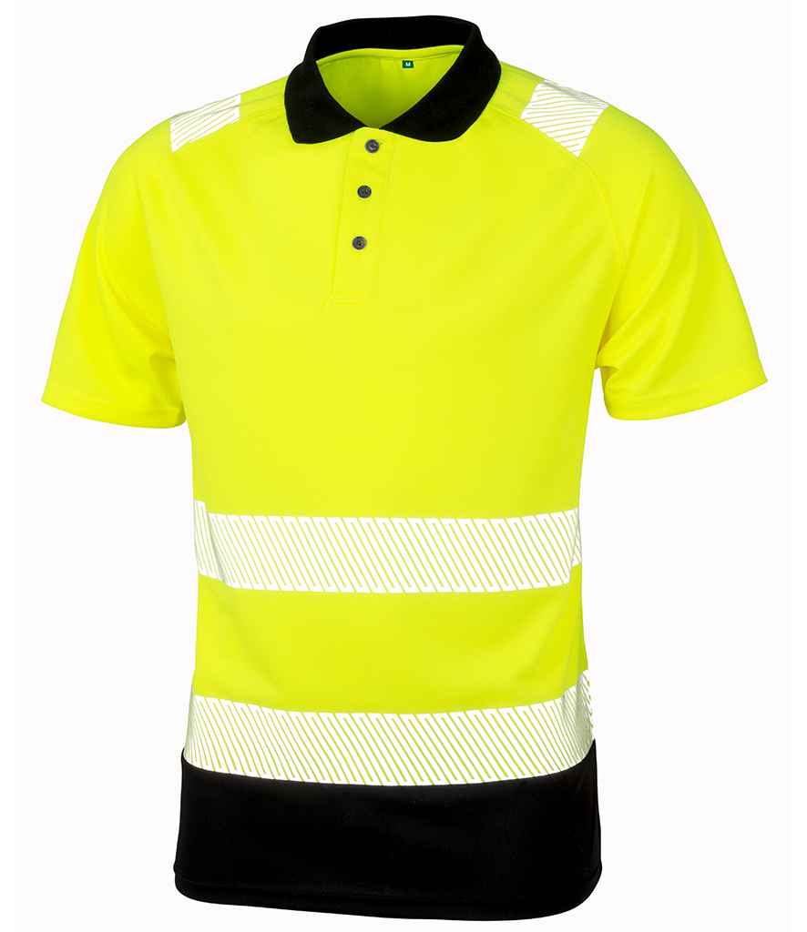 Result Recycled Safety Polo Shirt - Fluorescent Yellow