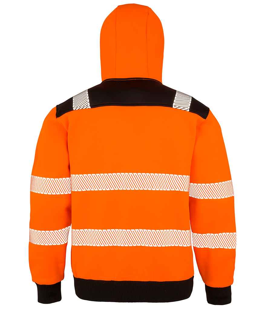 Result Recycled Safety Zip Hoodie - Fluorescent Orange