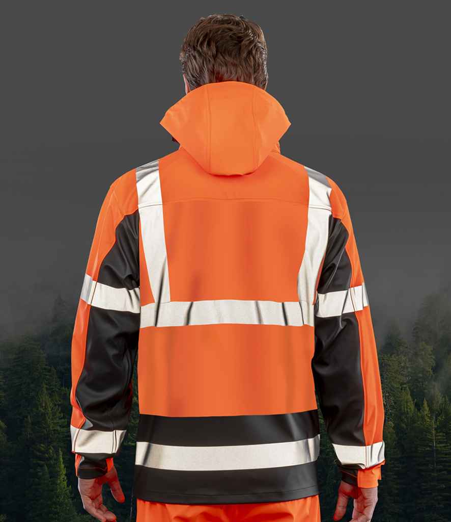 Result Recycled Heavy Duty Prism PU Safe and Dry Jacket - Fluorescent Orange/Black