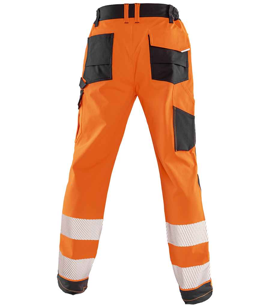 Result Recycled Dynamic Stretch Safety Trousers - Fluorescent Orange
