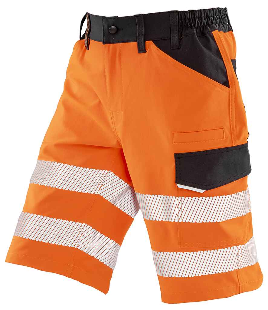 Result Recycled Dynamic Stretch Safety Shorts - Fluorescent Orange
