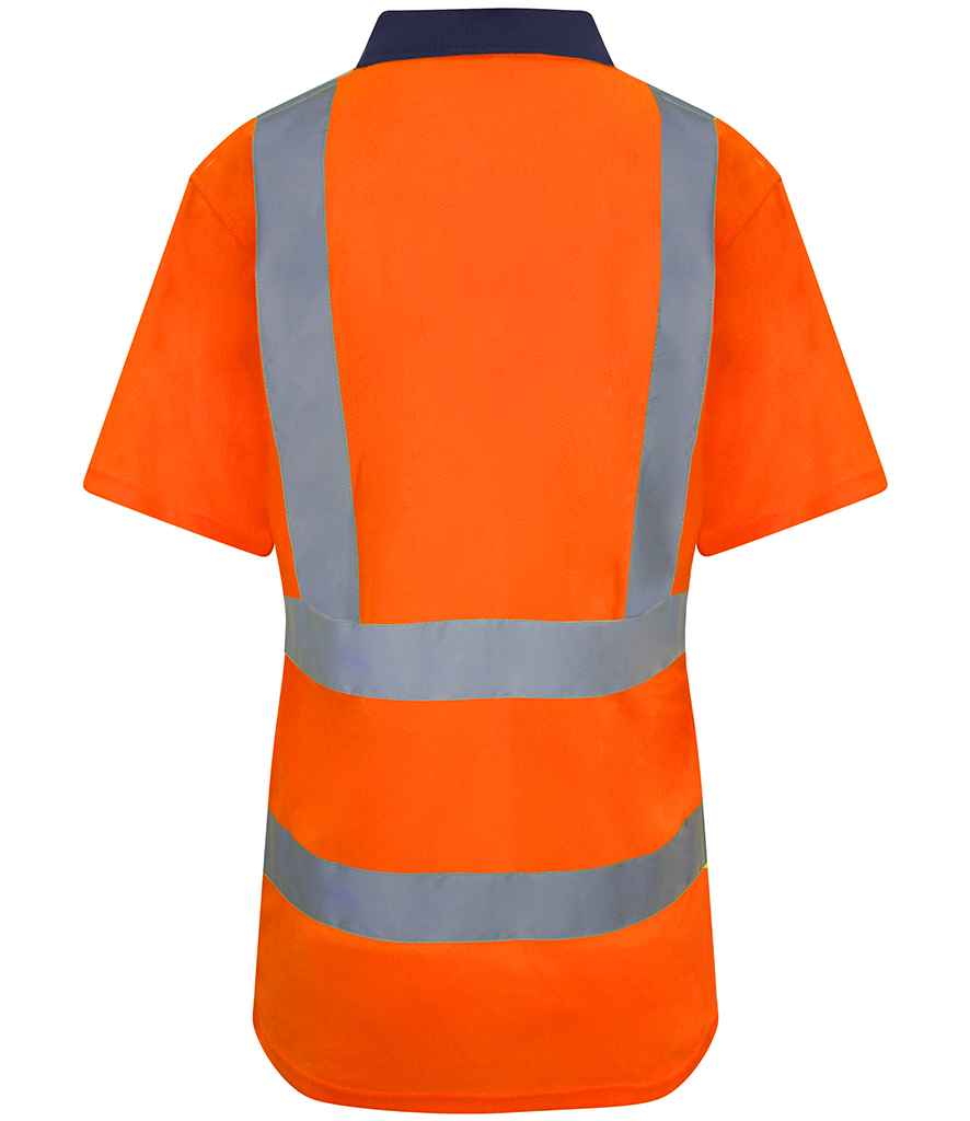 Pro RTX High Visibility Polo Shirt - Orange/Navy