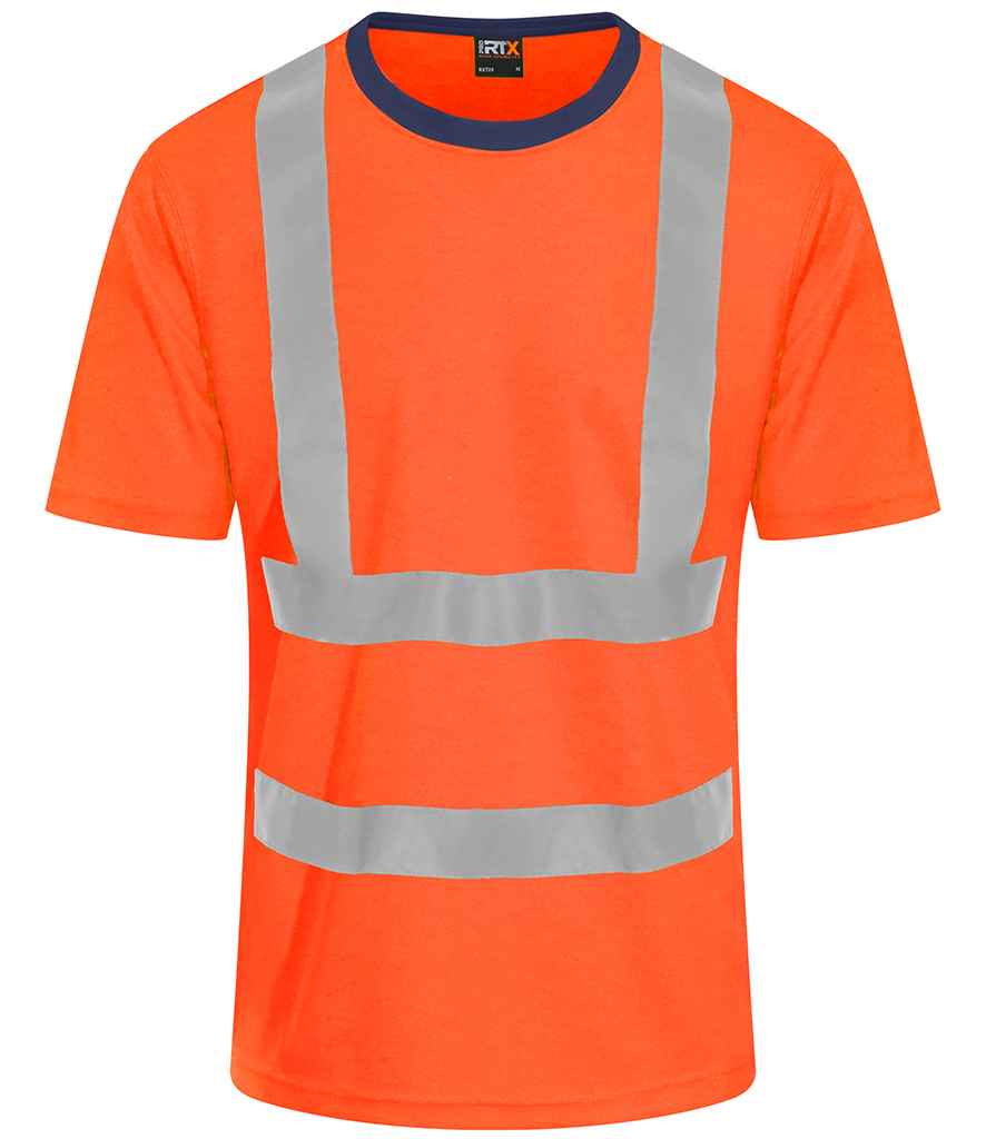Pro RTX High Visibility T-Shirt - Orange/Navy