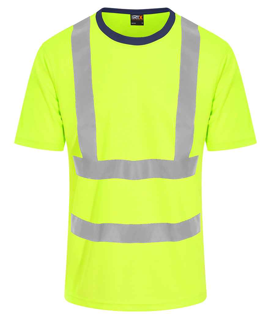 Pro RTX High Visibility T-Shirt - Yellow/Navy