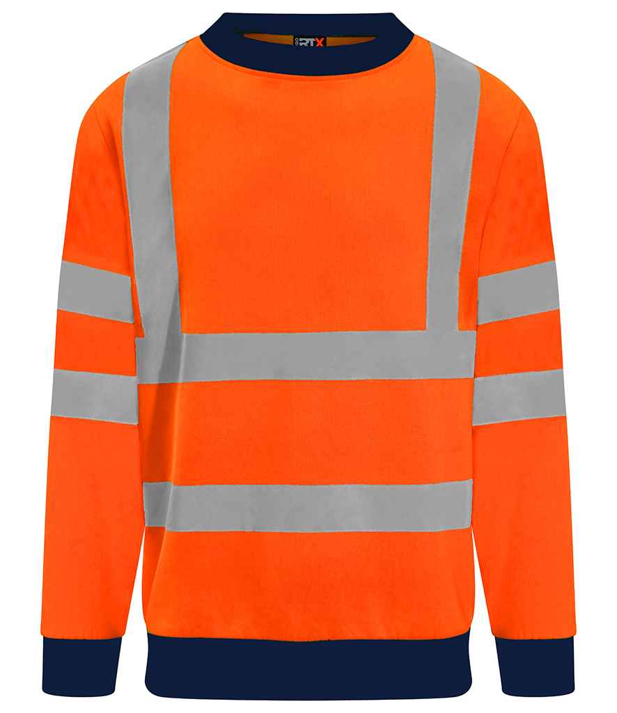 Pro RTX High Visibility Two Tone Sweatshirt - Orange/Navy