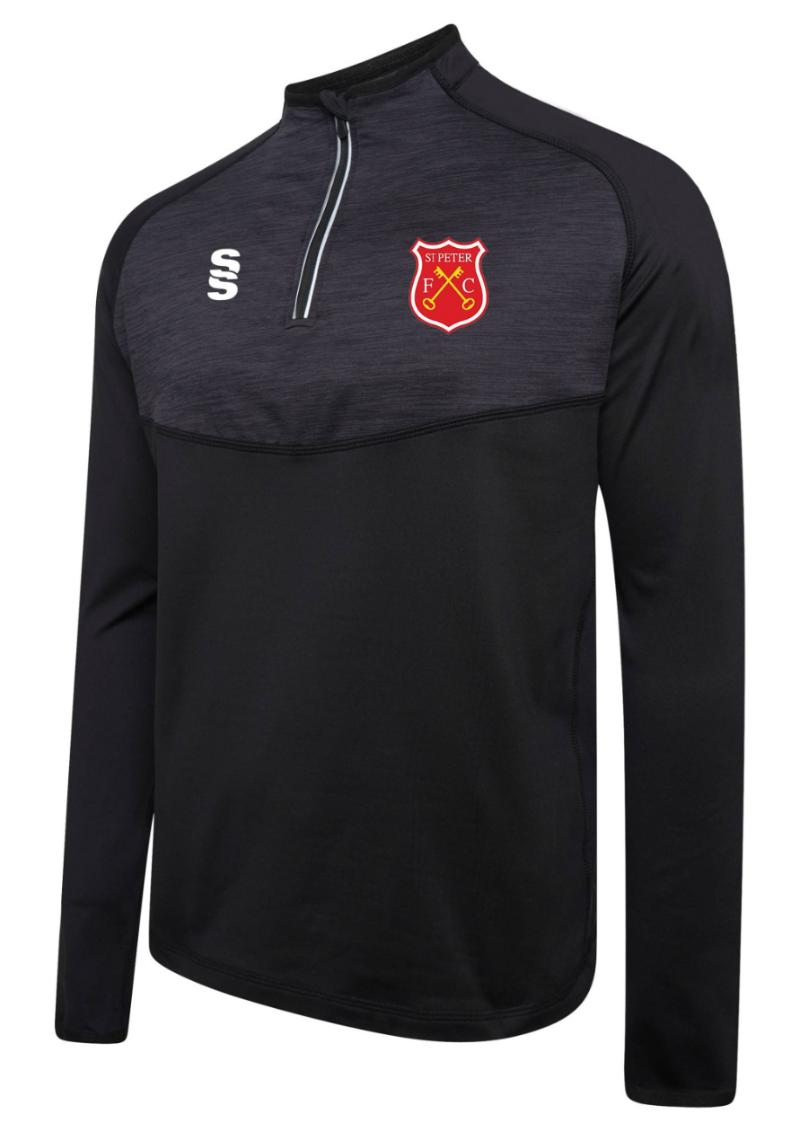 St Peter FC - Dual Black ¼ Zip Training Top