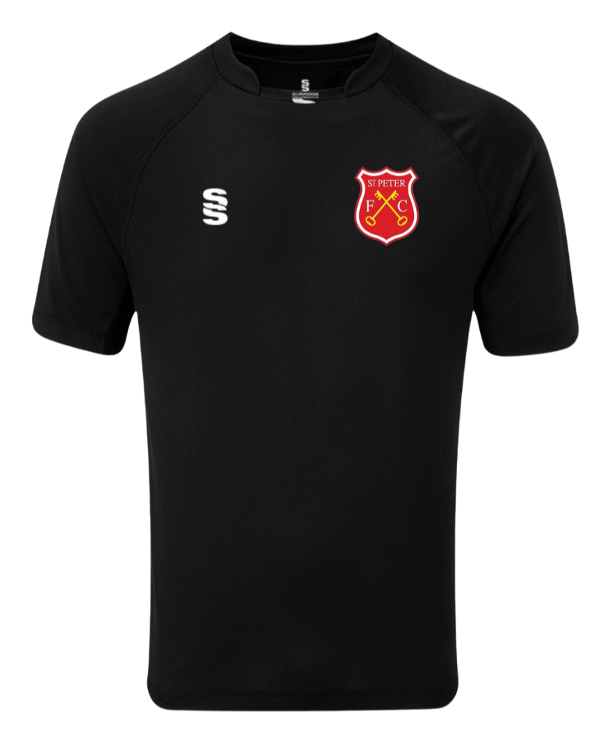 St Peter FC - Dual Black Crew Neck T-Shirt