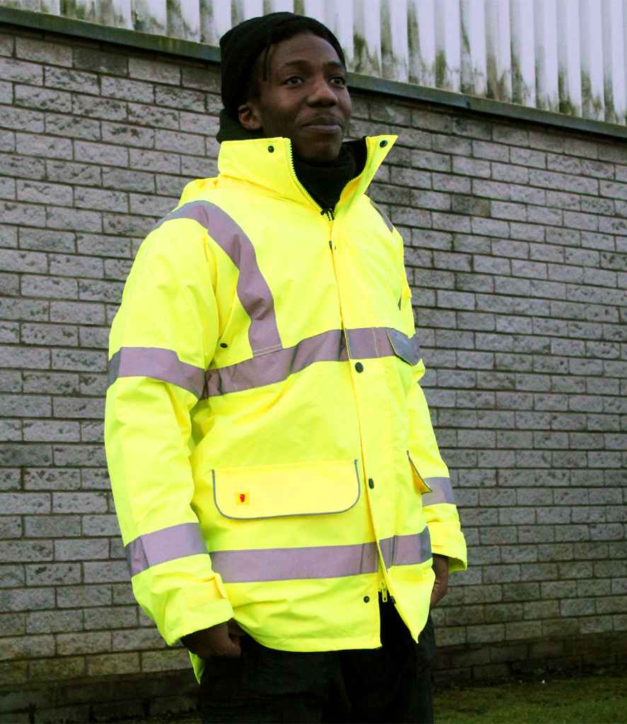 Warrior Hi-Vis Traffic Jacket - Fluorescent Yellow