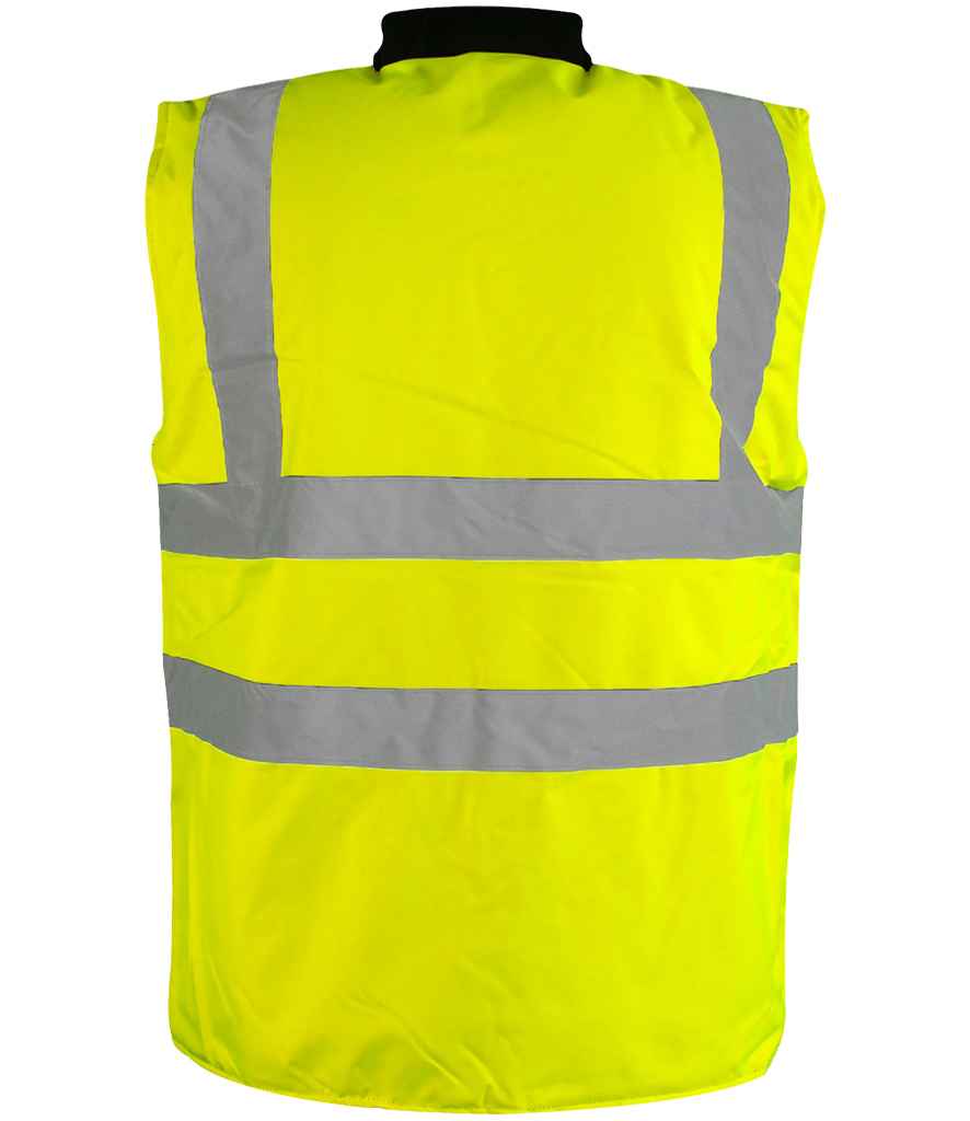 Warrior Hi-Vis Reversible Bodywarmer - Fluorescent Yellow