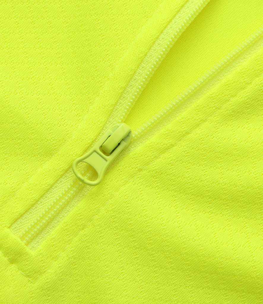 Yoko Mandarin Collar Zip Piqué Polo Shirt - Yellow