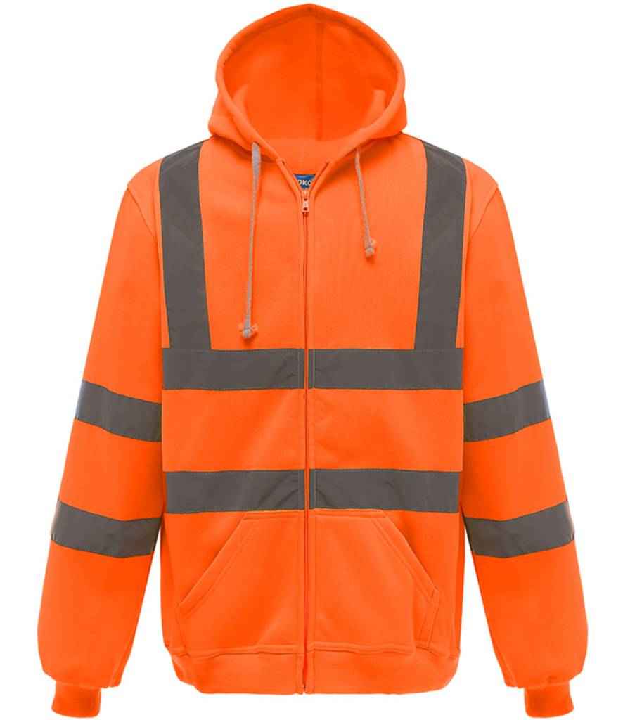 Yoko Hi-Vis Zip Hoodie - Orange