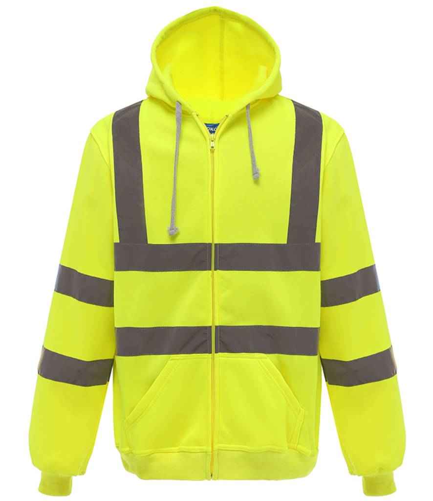 Yoko Hi-Vis Zip Hoodie - Yellow