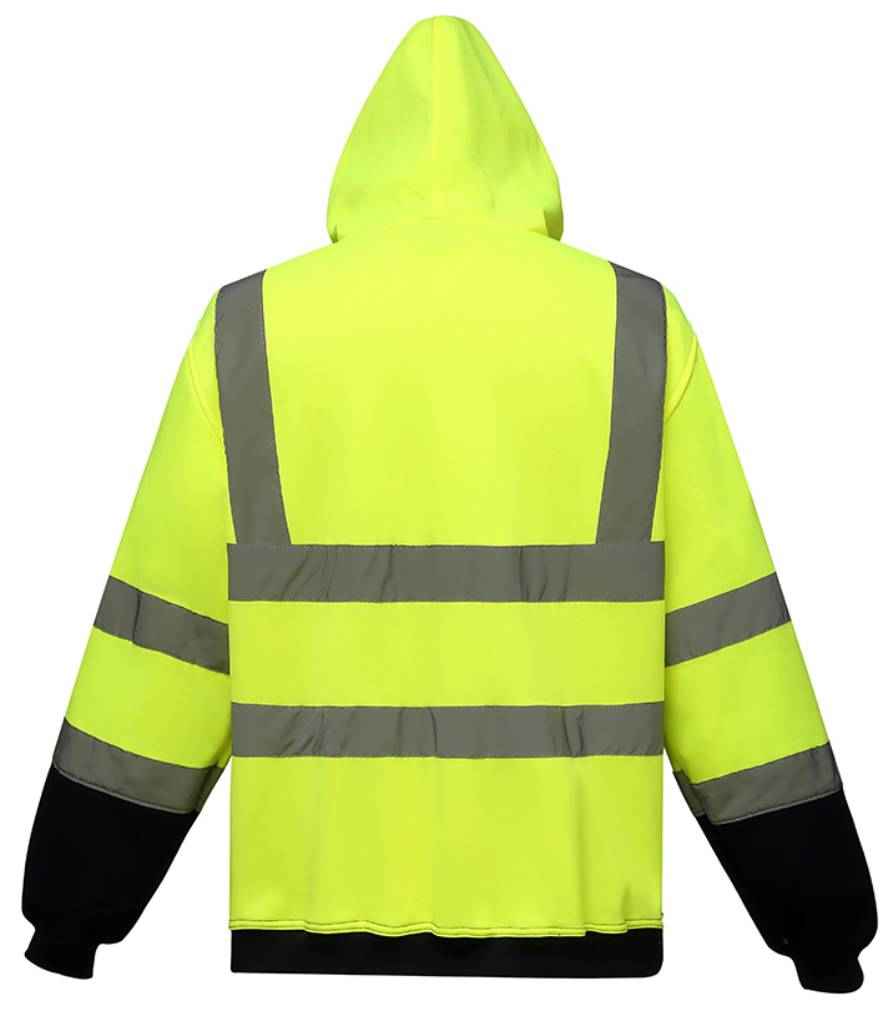 Yoko Hi-Vis Zip Hoodie - Yellow/Navy