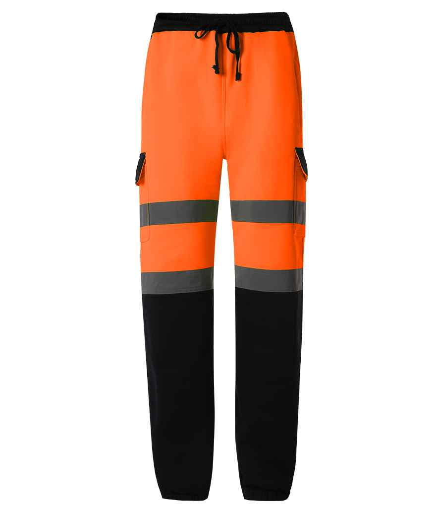 Yoko Hi-Vis Jog Pants - Orange/Navy