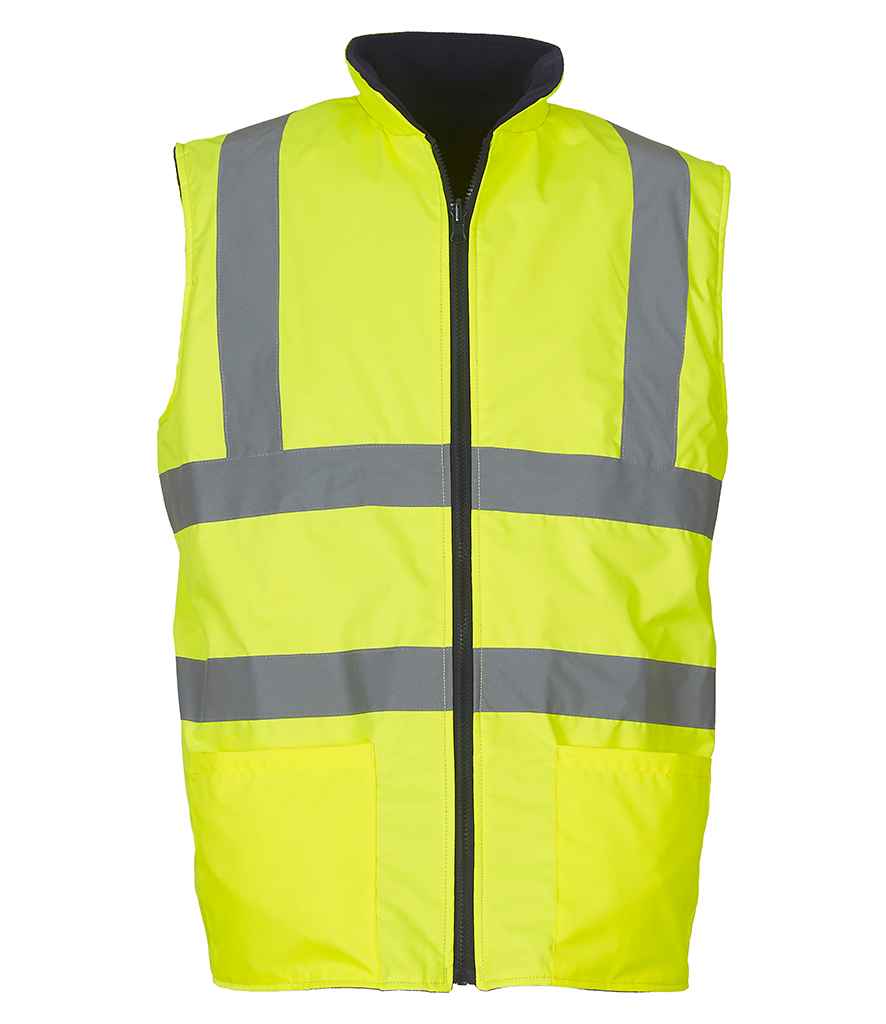 Yoko Hi-Vis Reversible Fleece Bodywarmer - Yellow