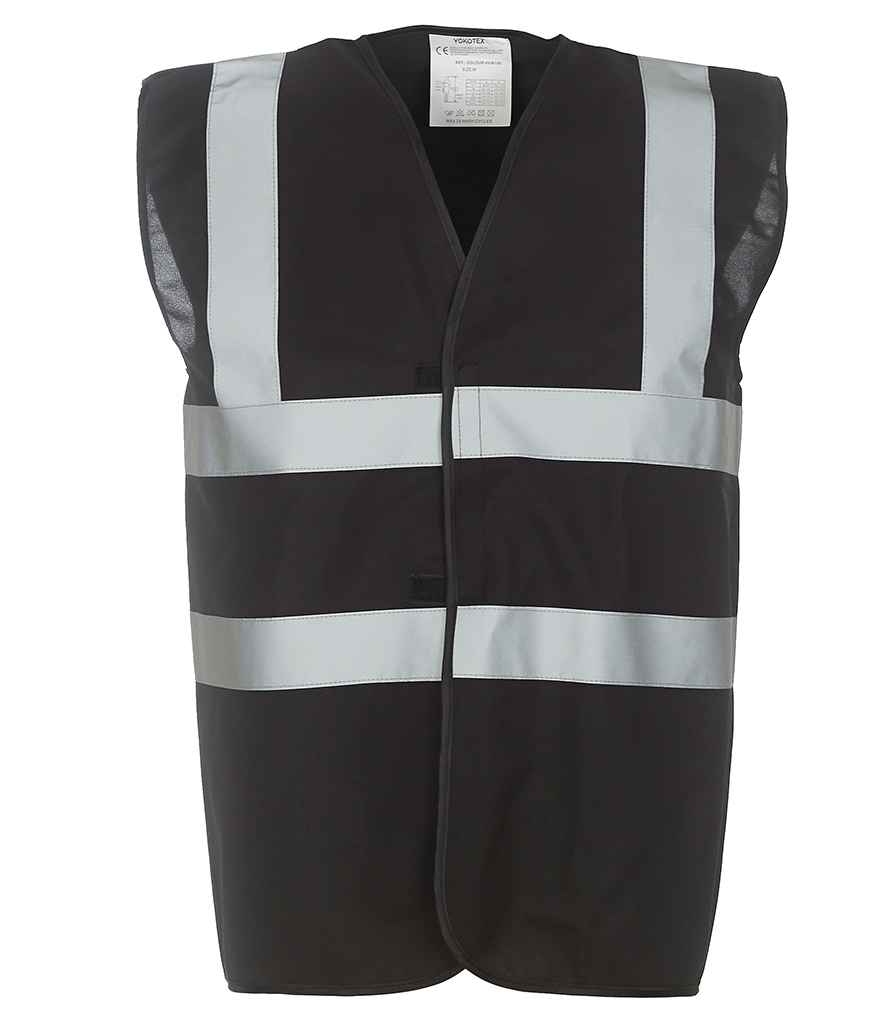 Yoko Hi-Vis Two Band and Braces Waistcoat - Part 1 - Black