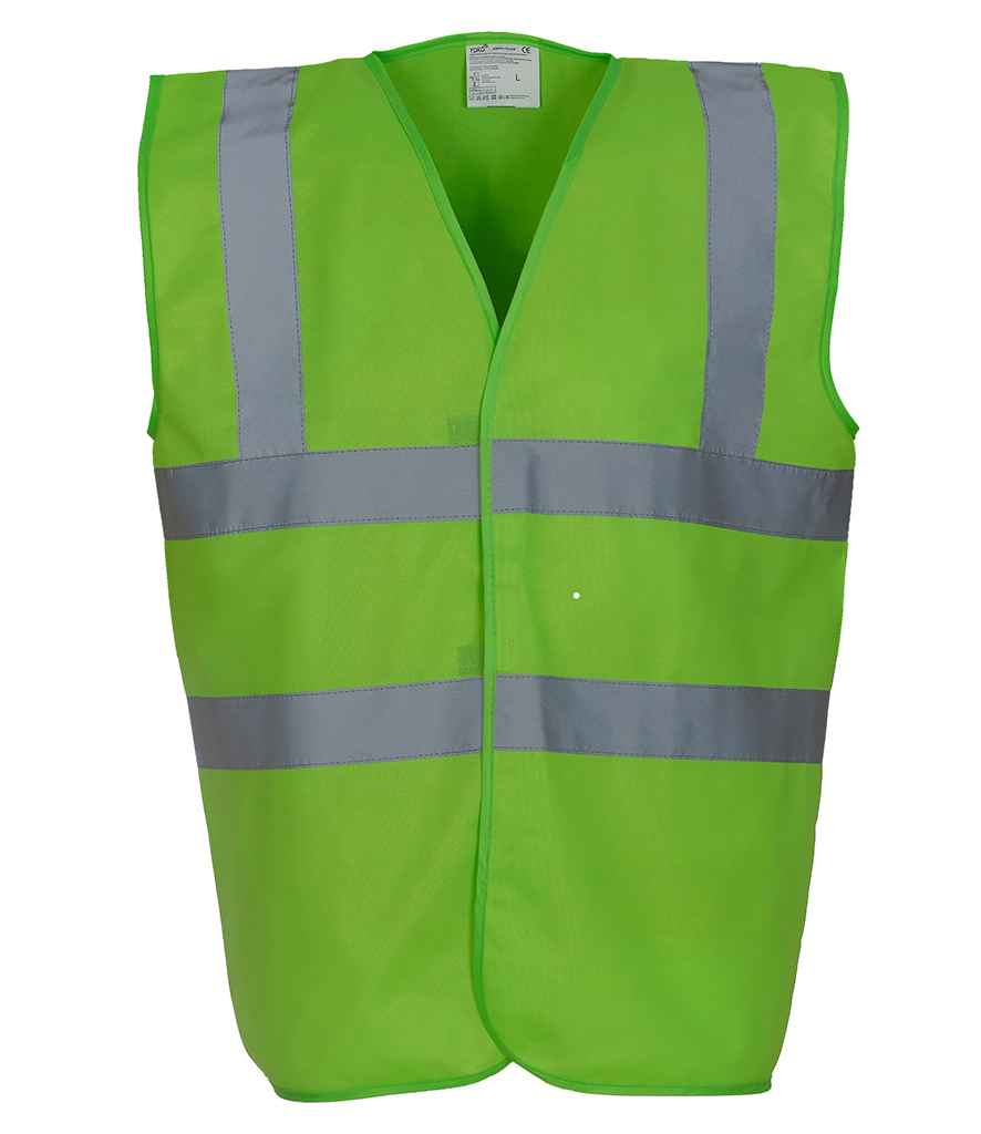 Yoko Hi-Vis Two Band and Braces Waistcoat - Part 2 - Lime Green