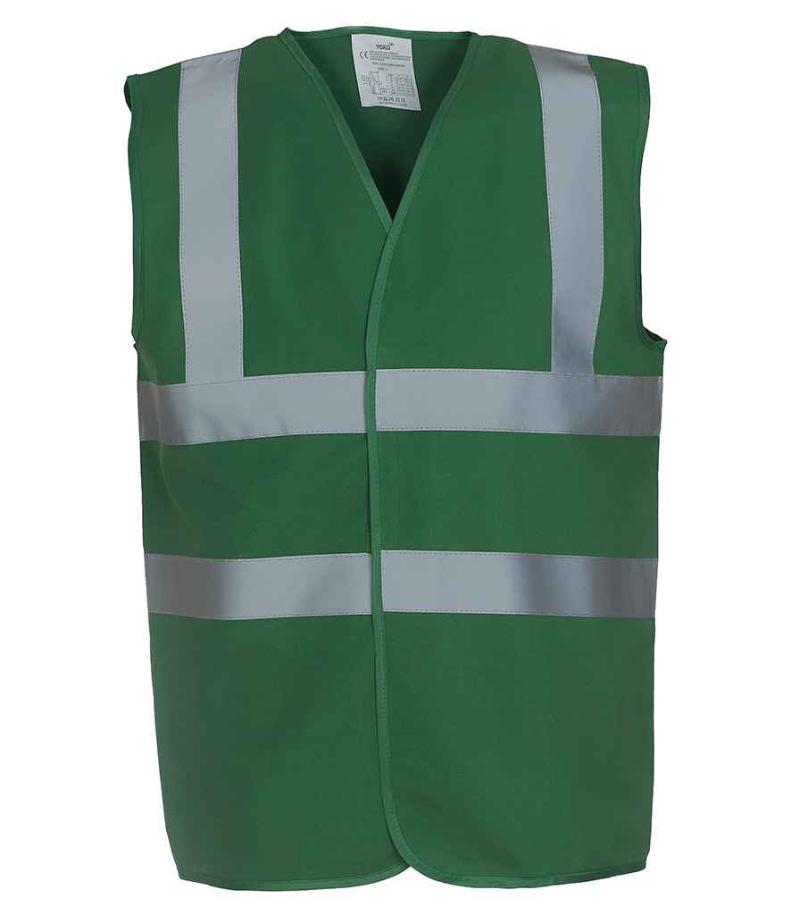 Yoko Hi-Vis Two Band and Braces Waistcoat - Part 1 - Paramedic Green