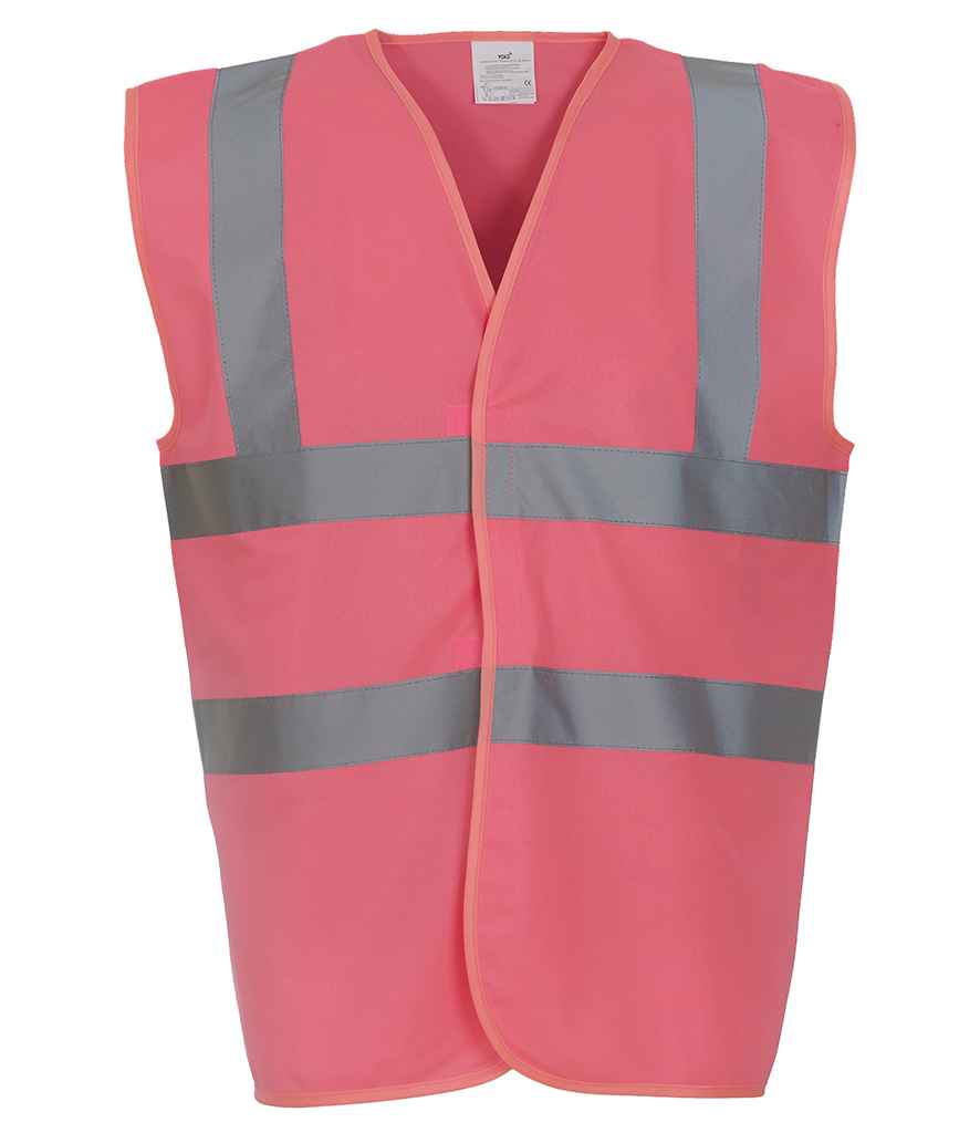 Yoko Hi-Vis Two Band and Braces Waistcoat - Part 2 - Pink