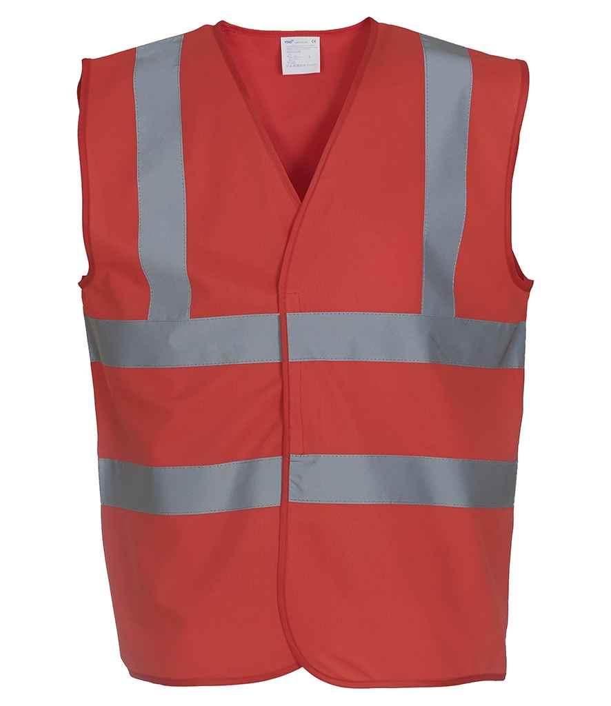 Yoko Hi-Vis Two Band and Braces Waistcoat - Part 2 - Red