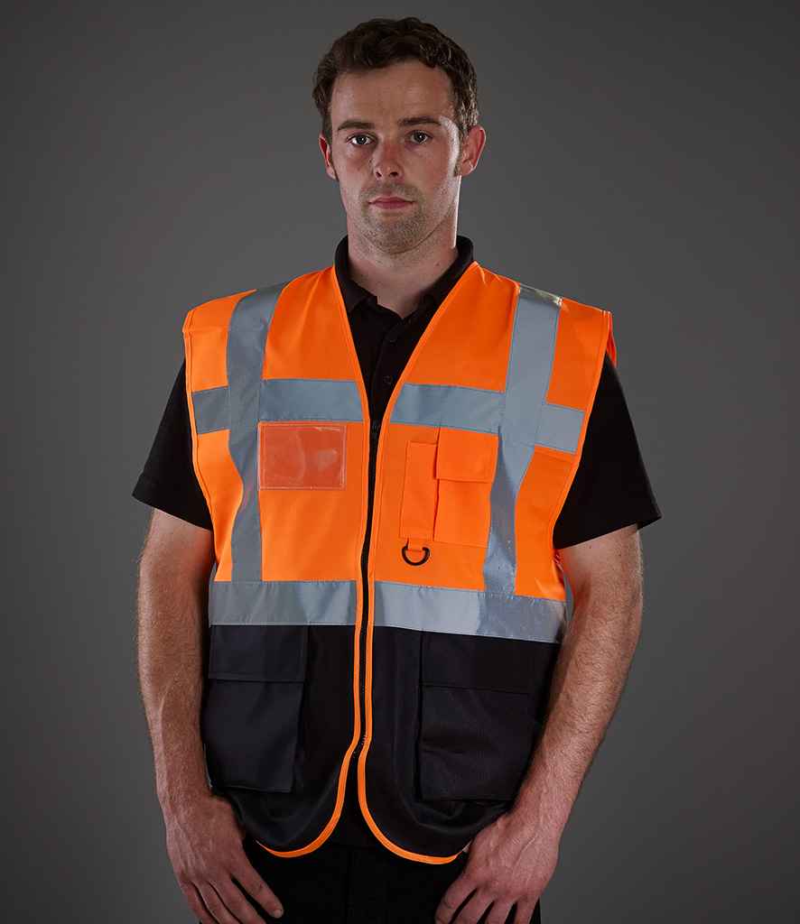Yoko Executive Waistcoat - Part 2 - Orange/Black