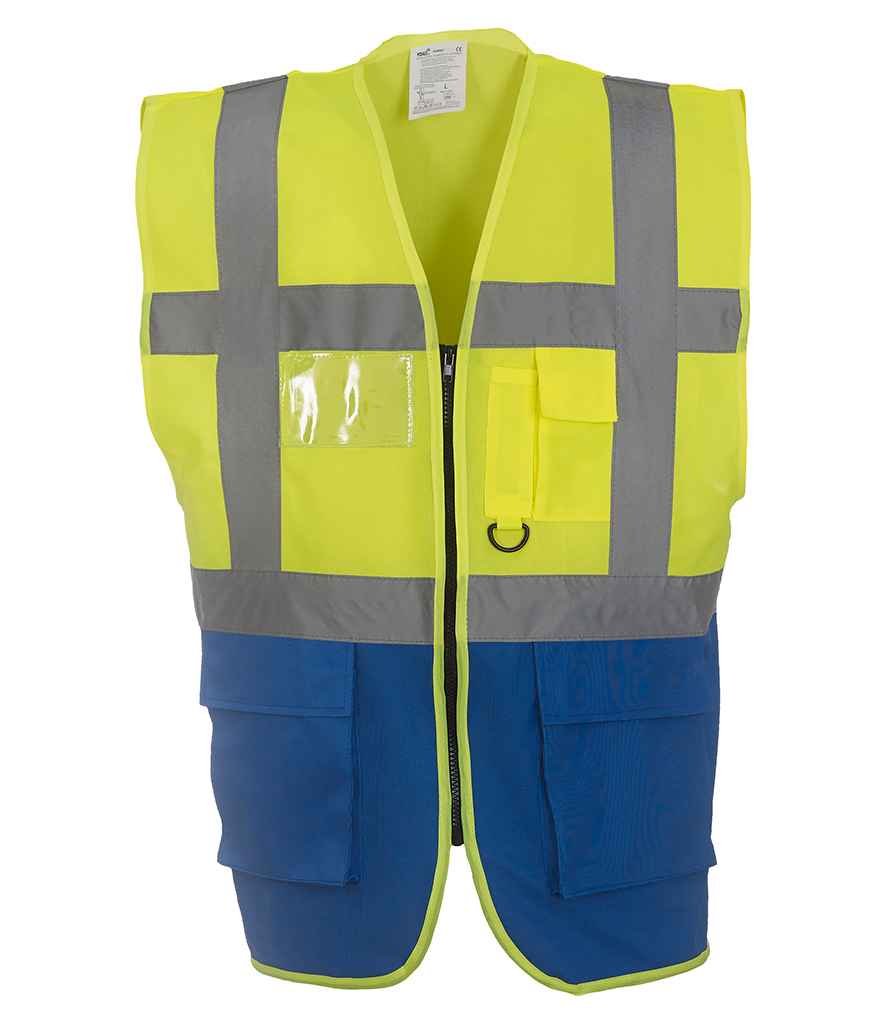 Yoko Executive Waistcoat - Part 2 - Yellow/Royal Blue