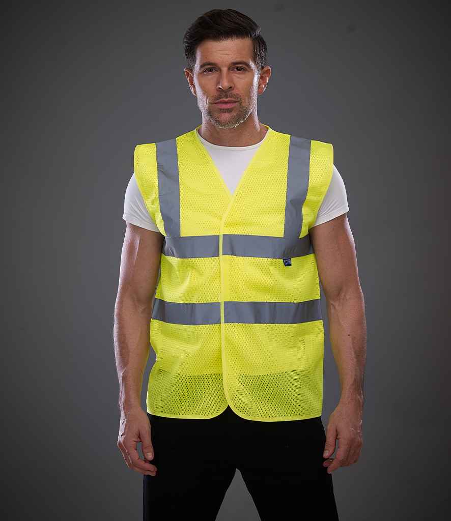 Yoko Top Cool Open Mesh Waistcoat - Yellow