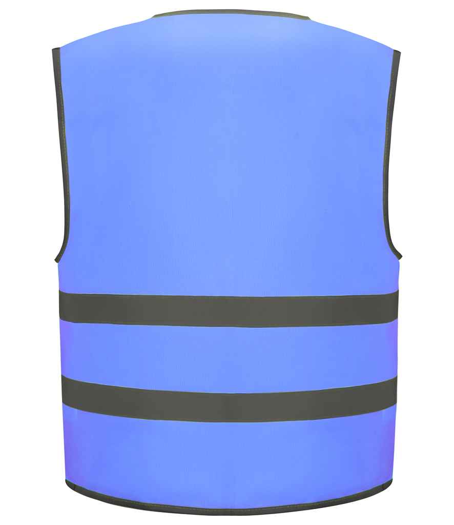 Yoko Kids Hi-Vis Two Band Waistcoat - Sky Blue