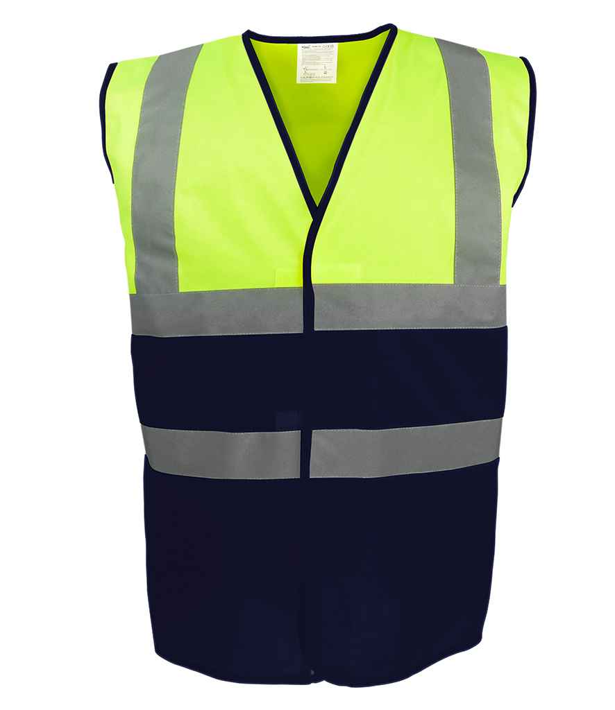 Yoko Two Tone Waistcoat - Yellow/Navy