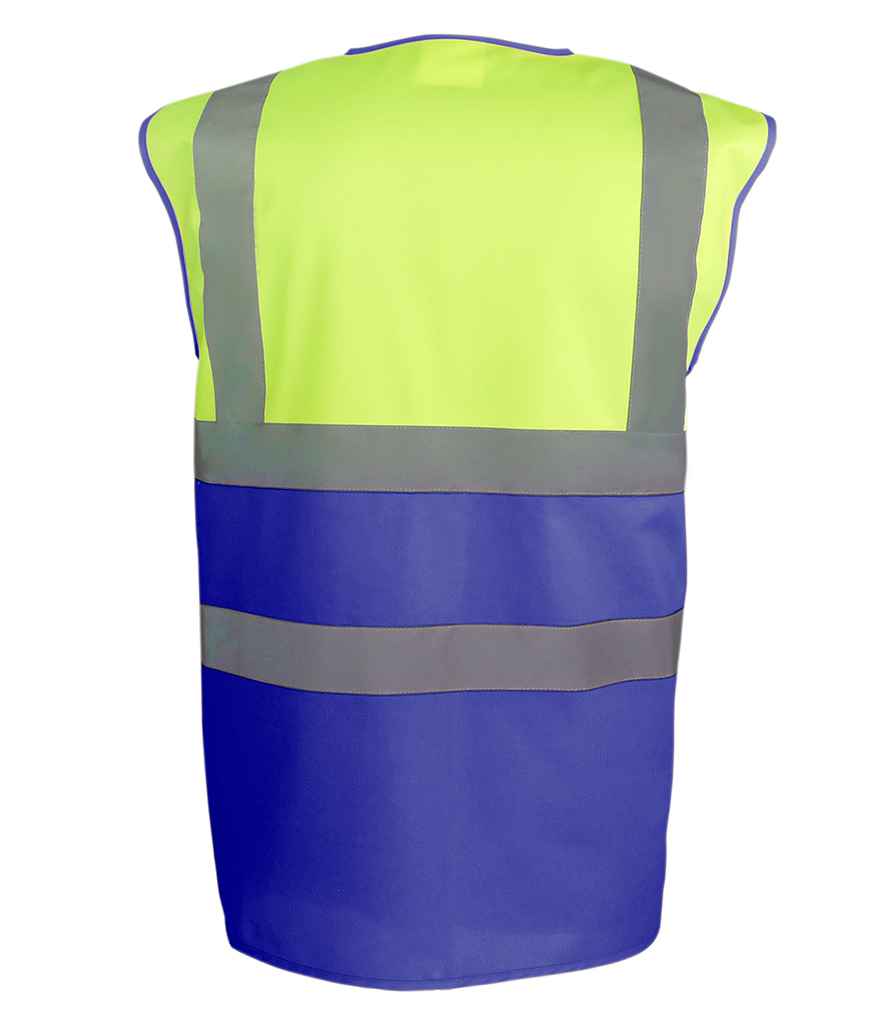Yoko Two Tone Waistcoat - Yellow/Royal Blue
