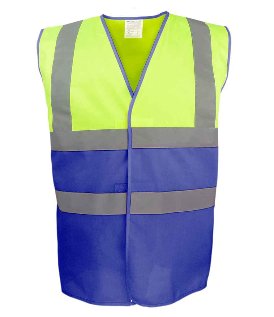 Yoko Two Tone Waistcoat - Yellow/Royal Blue