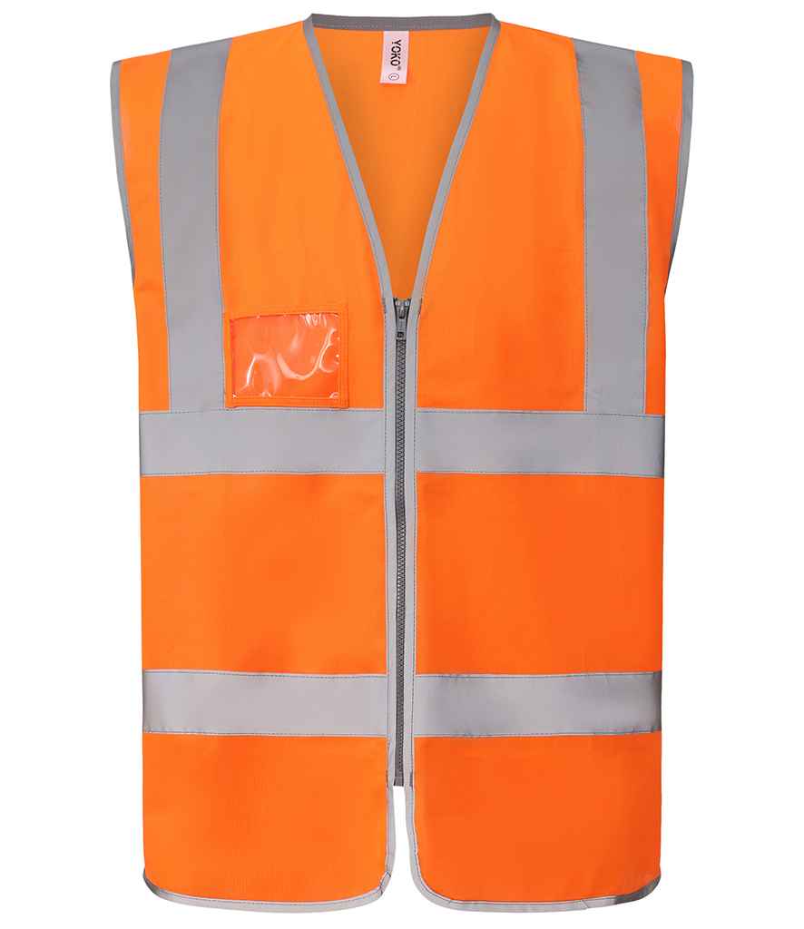 Yoko Zip ID Two Band & Braces Waistcoat - Orange