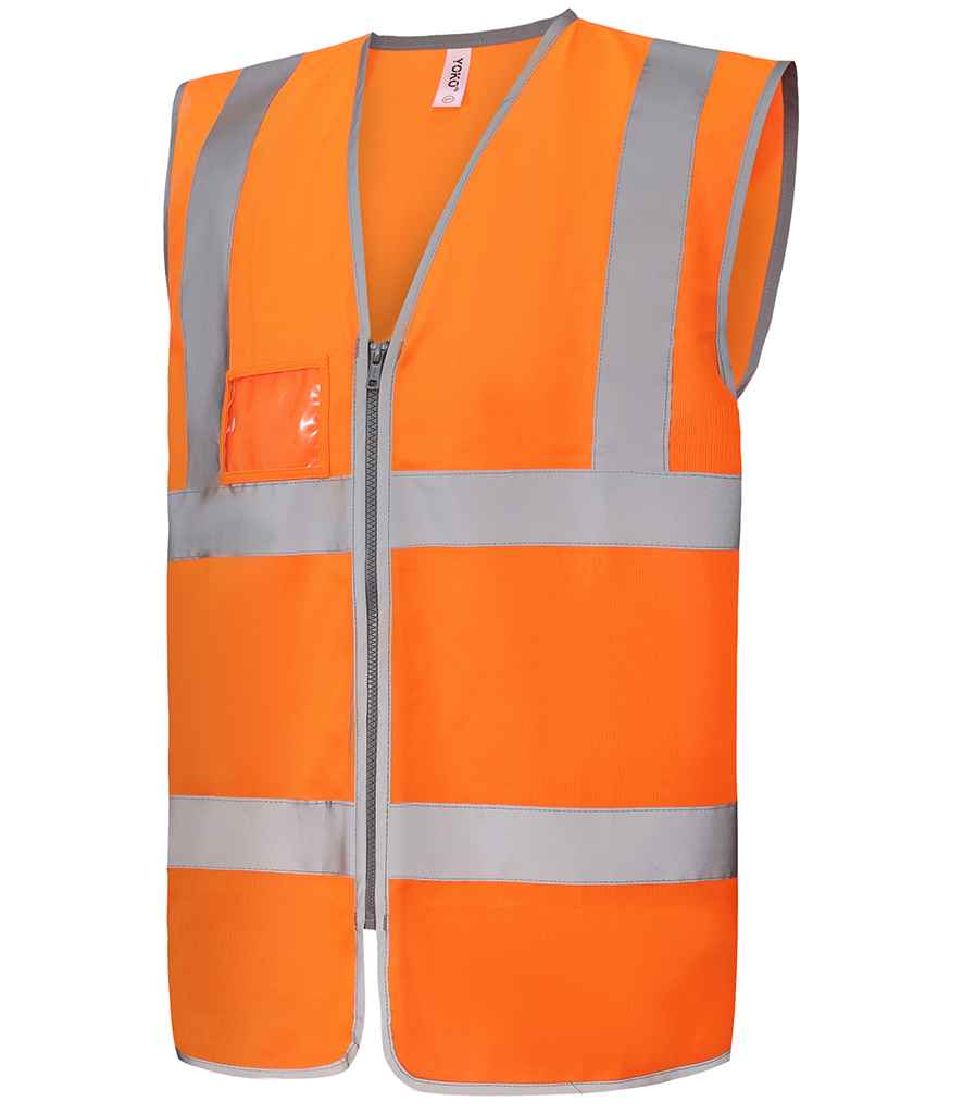 Yoko Zip ID Two Band & Braces Waistcoat - Orange