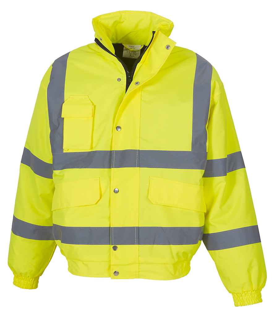 Yoko Hi-Vis Classic Bomber Jacket - Yellow
