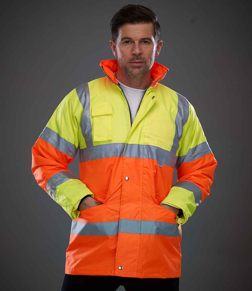 Yoko Hi-Vis Contrast Jacket - Yellow/Orange