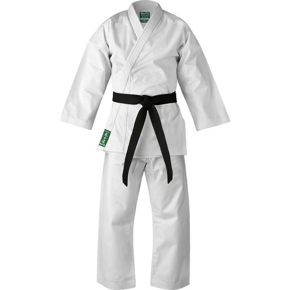 Blitz Adult Kokoro Karate Gi - 10oz - White - 3/160cm