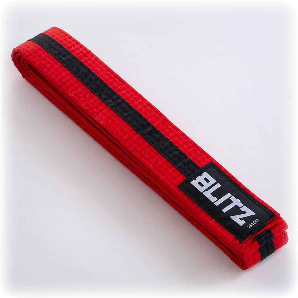 Blitz Colour Belt / Black Stripe - Red / Black - 240cm