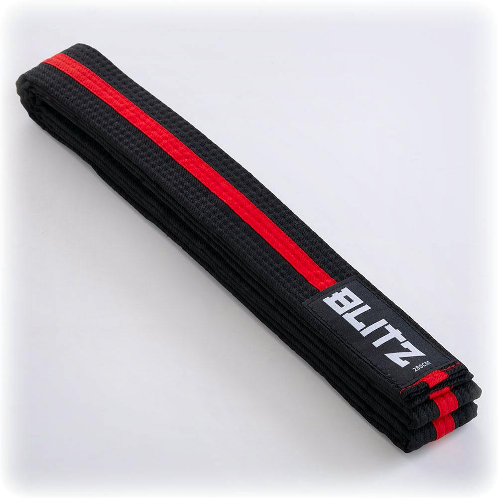 Blitz Colour Belt / Colour Stripe - Black / Red - 200cm