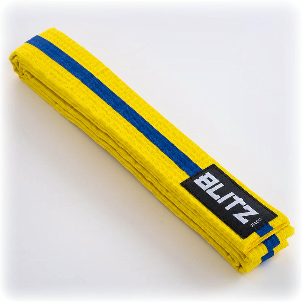 Blitz Colour Belt / Colour Stripe - Yellow / Blue - 240cm