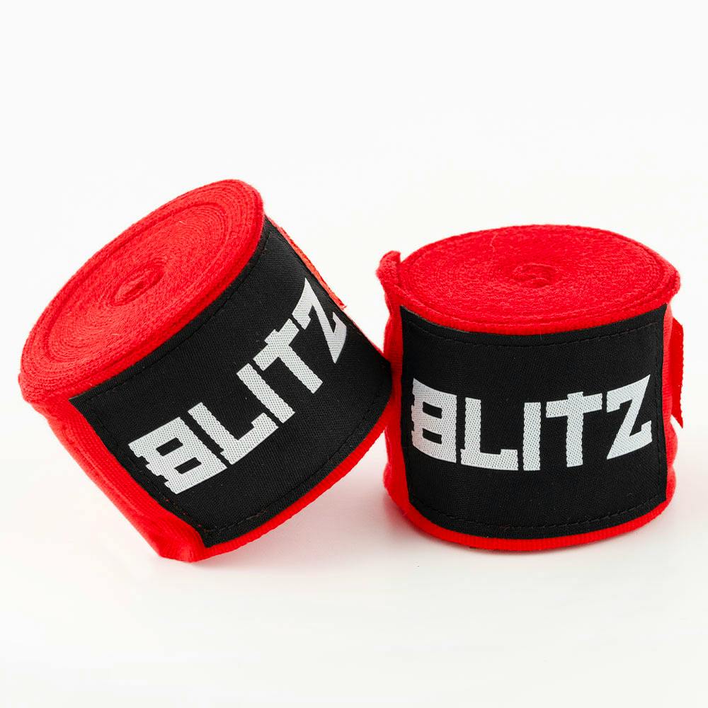 Blitz Hand Wraps - Red - 180 Inch