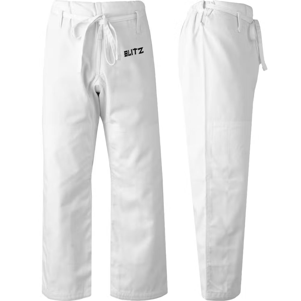 Blitz Heavyweight Judo Trousers - White - 6/190cm