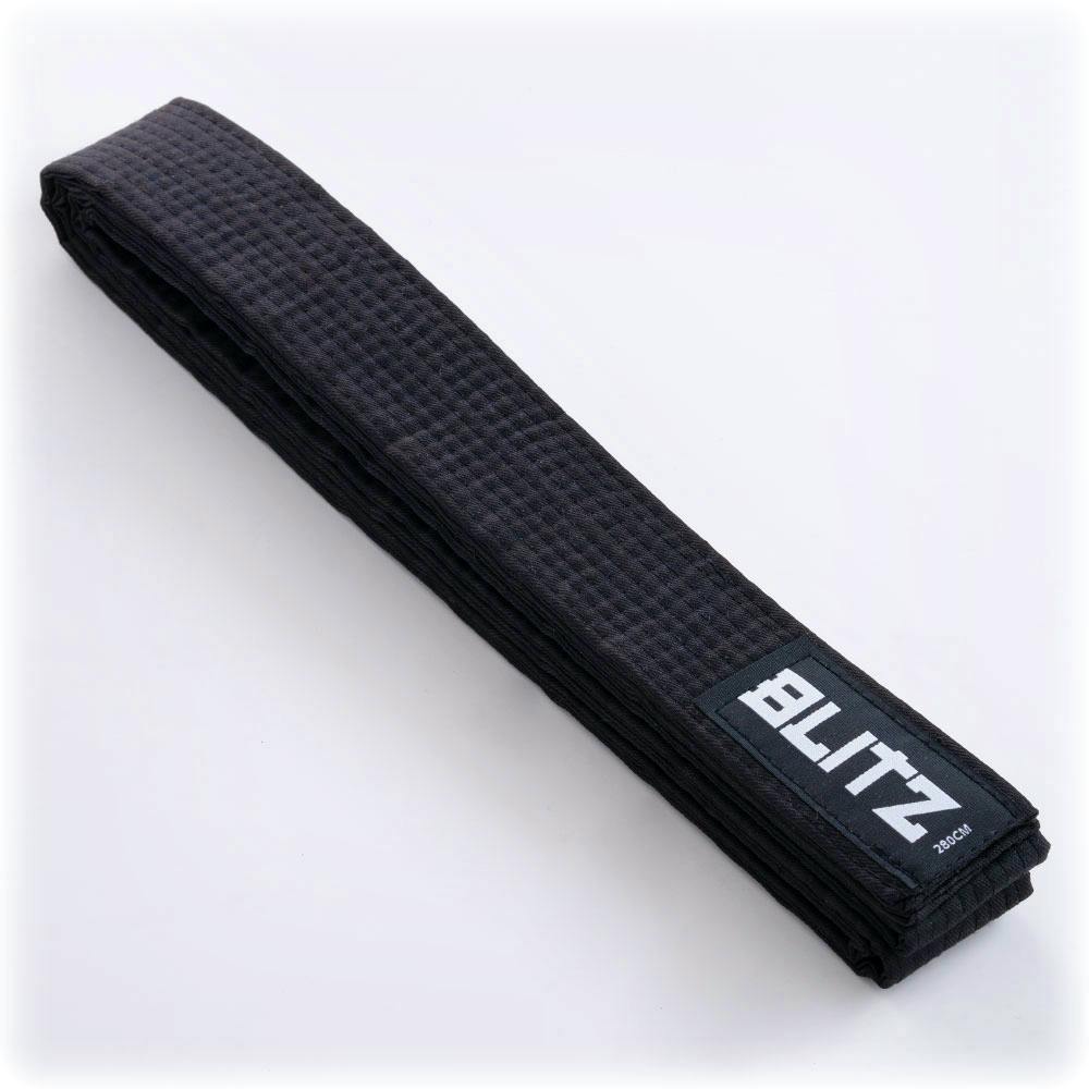 Blitz Plain Coloured Belt - Black - 200cm