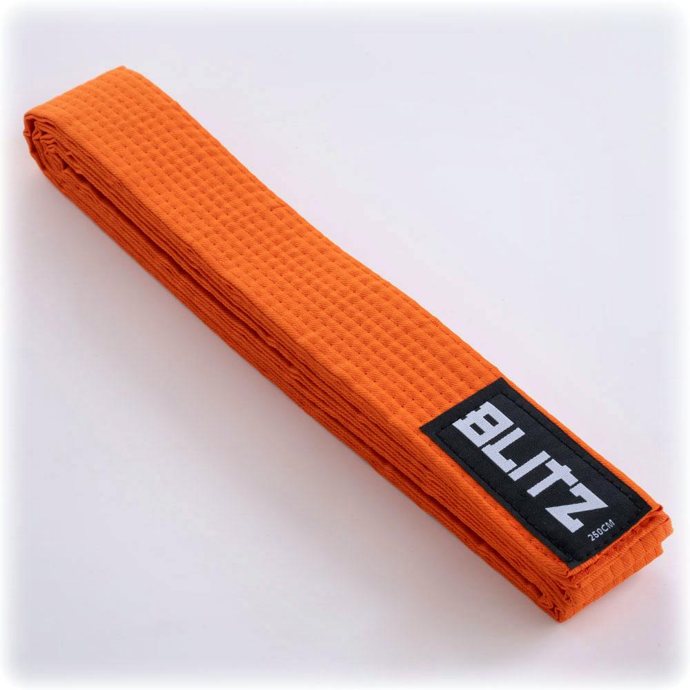 Blitz Plain Coloured Belt - Orange - 200cm